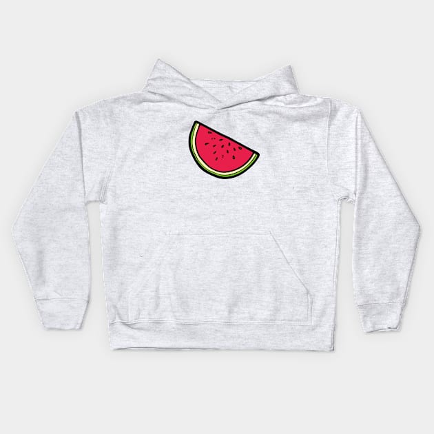 Watermelon Slice Kids Hoodie by evannave